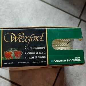 Anchor Hocking Wexford pattern set of four punch cups NIB